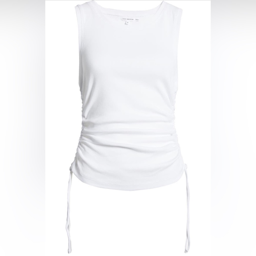Good American Ruched Tank in White GA SIZE 4/ Size XL NWT - Picture 1 of 4
